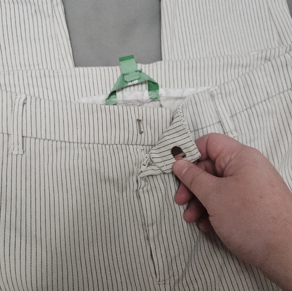 DIP Off White Striped Stretch Straight Leg Pants! - Picture 4 of 8